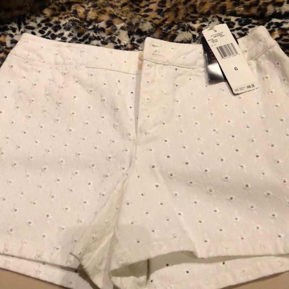 Ralph Lauren white eyelet shorts